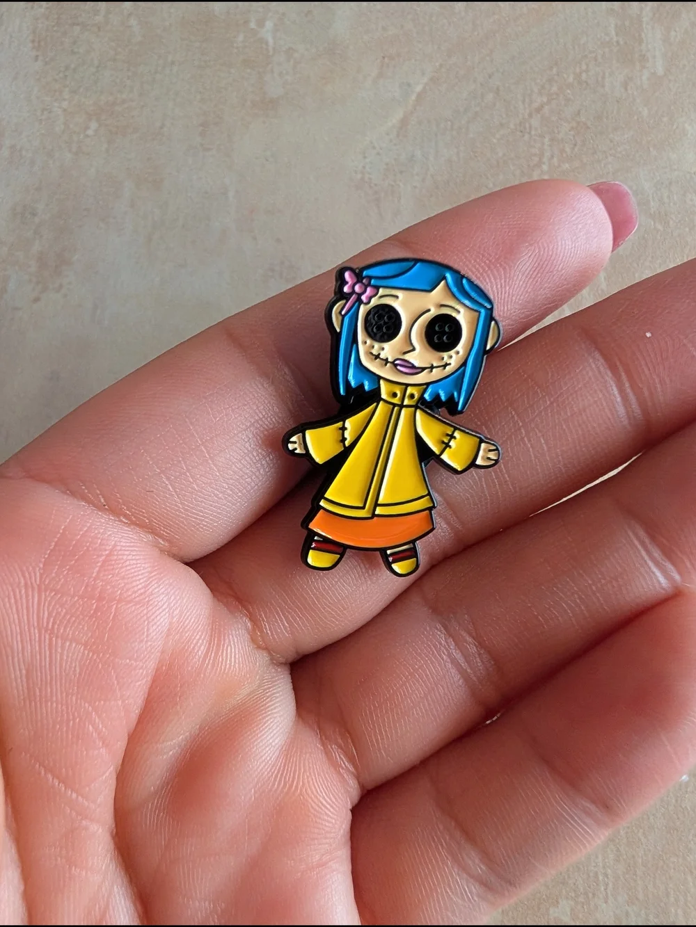Coraline Enamel Pin 💙✨